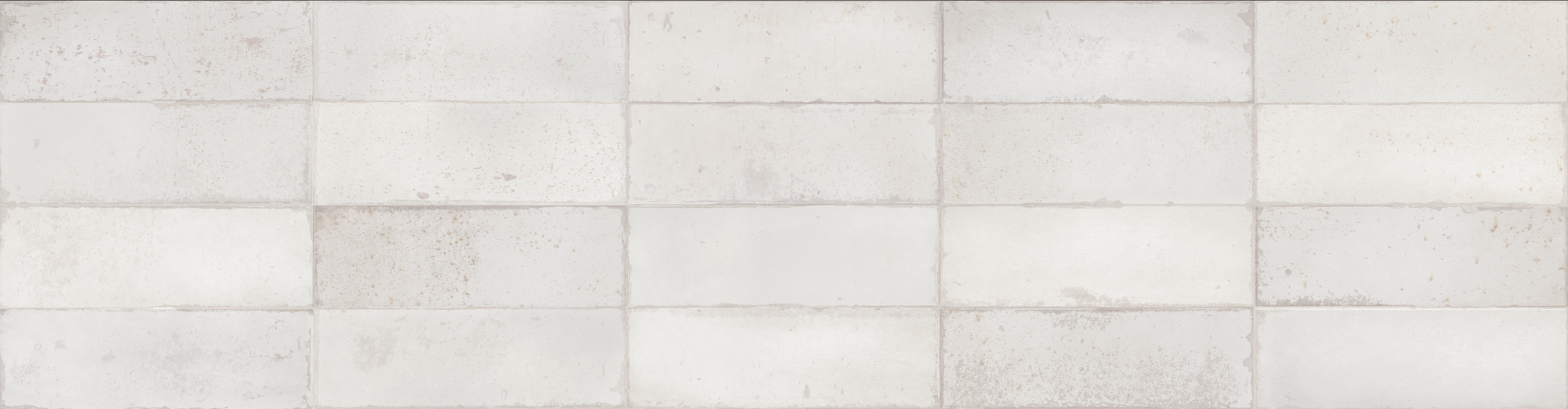 Fusion Chalk White Bricks Wall Tiles 6.5cm x 20cm FULL TILE SAMPLE