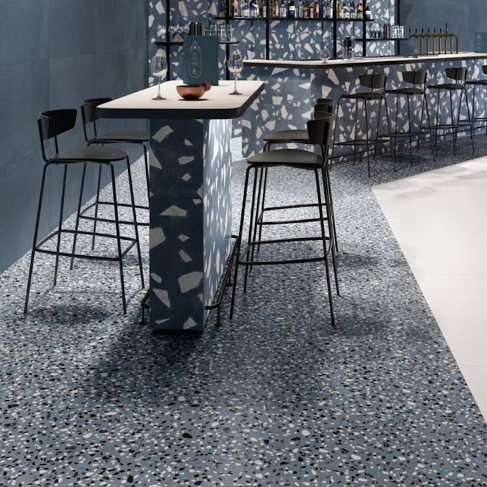 Chunks CLASSIC Terrazzo Blue 60 x 60cm CUT TILE SAMPLE