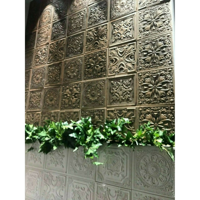 Regent Tin Copper Embossed Wall Panel Tiles