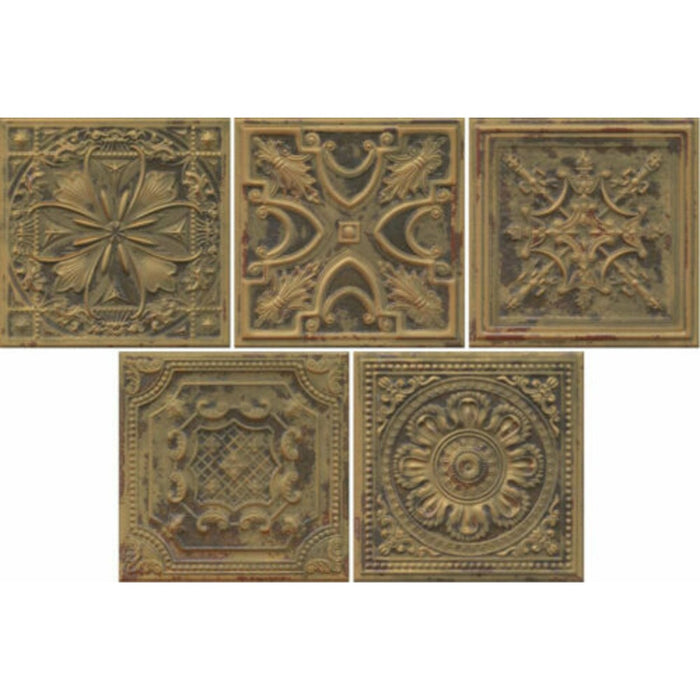 Regent Tin Copper Embossed Wall Panel Tiles