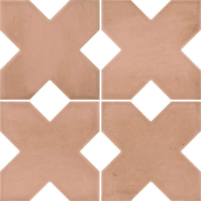 Dohar Cotto Star and Cross Moroccan Porcelain Wall & Floor Tiles