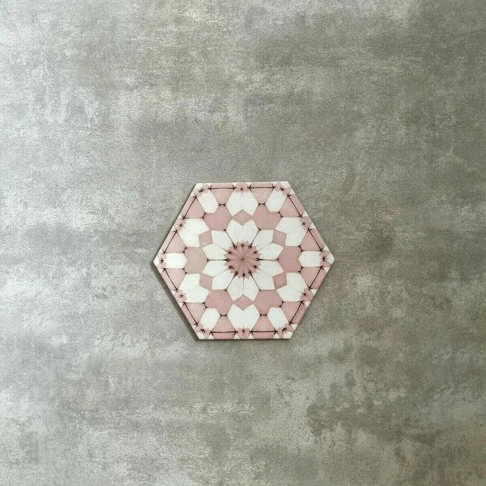 Maroush Dusty Pink Hexagon 18.7cm x 21.6cm