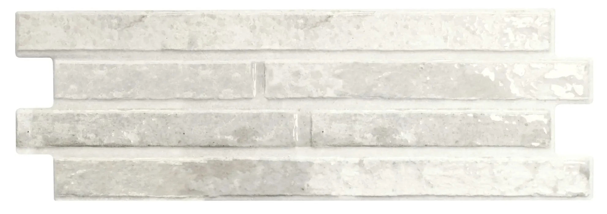CUT TILE SAMPLE Essen White Smoke Porcelain Brick Wall Tiles