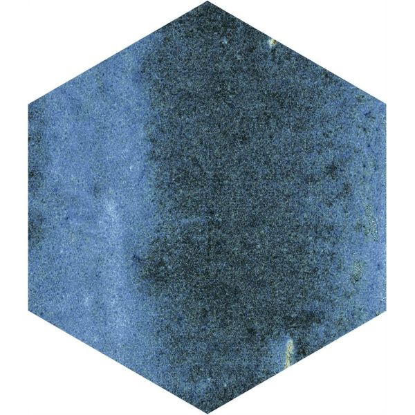 Izmir Hexagon Blue Gloss Tile 15cm 17.3cm