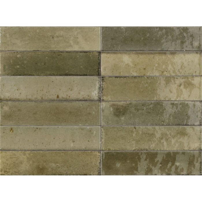 Izmir Brick Sage Green Gloss 6cm x 25cm