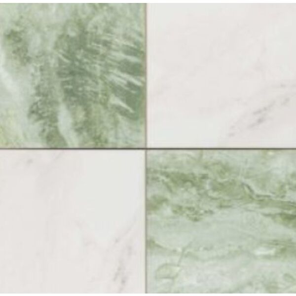 Durham Emerald Green Marble Chessboard Tiles 44cm x 44cm