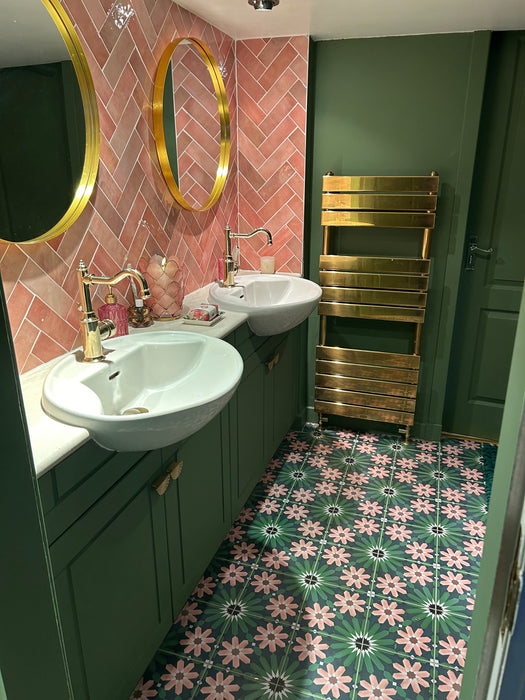 Fizaan Autumn Moroccan Pattern Tile  20cm x 20cm