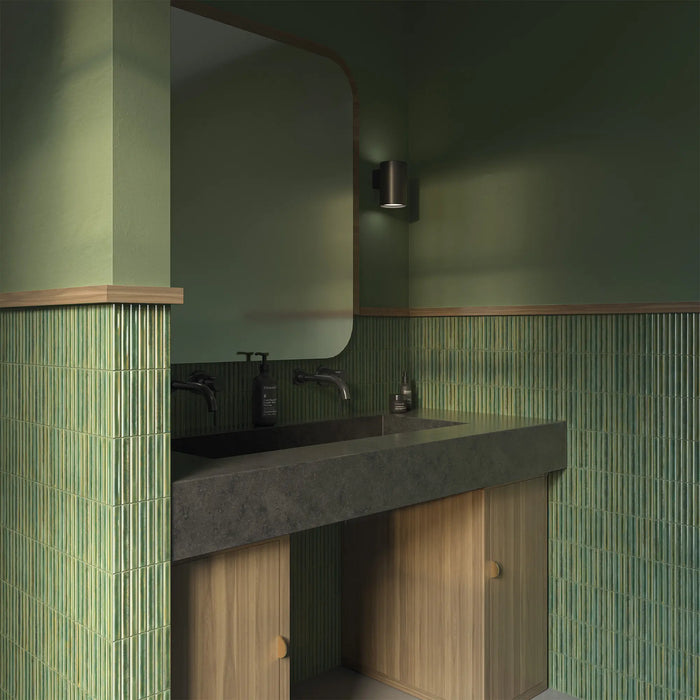 Elazar Decor Tile | Forest Green | Wall Tile | 12.5cm x 25cm