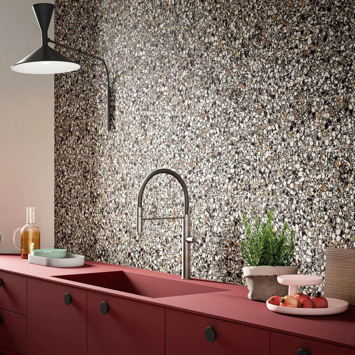 Dino Terrazzo Dark 20cm x 20cm FULL TILE SAMPLE