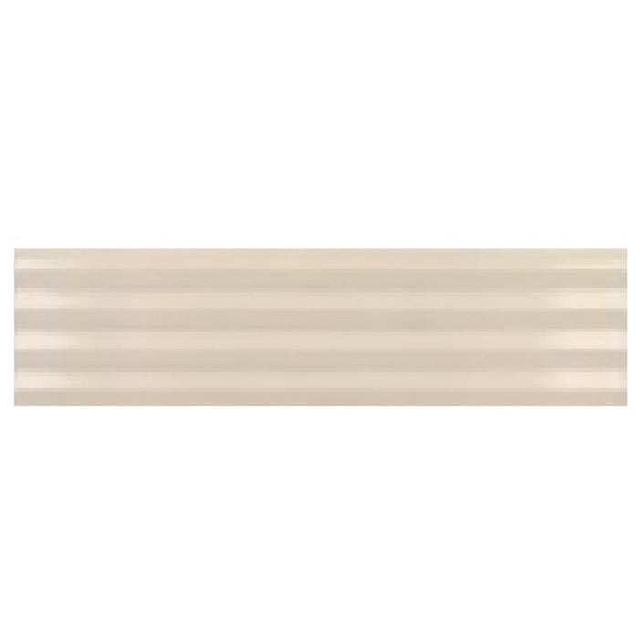 Rippled Brick 3D DECOR Tile | Beige | Gloss | 5cm x 20cm FULL TILE SAMPLE