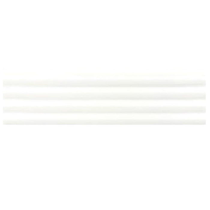 Rippled DECOR GLOSS White Wall Tiles 5 x 20cm FULL TILE SAMPLE