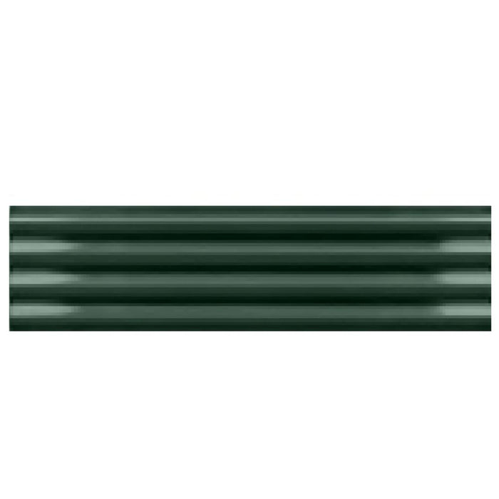 Rippled Brick 3D DECOR Tile | Laurel Green | Gloss | 5cm x 20cm FULL TILE SAMPLE