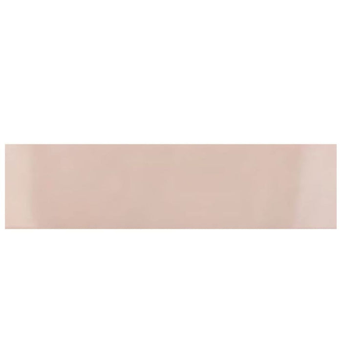 Tile Socket Rippled Brick Base Tile | Stony Pink | Gloss | 5cm x 20cm — Artisan ...