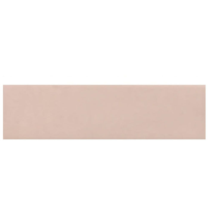 Rippled Brick Base  Tile | Stony Pink | Matt | 5cm x 20cm