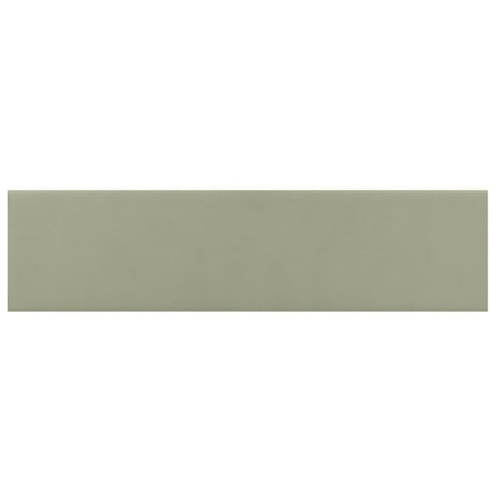 Rippled Brick Base  Tile | Tansy Green | Gloss | 5cm x 20cm