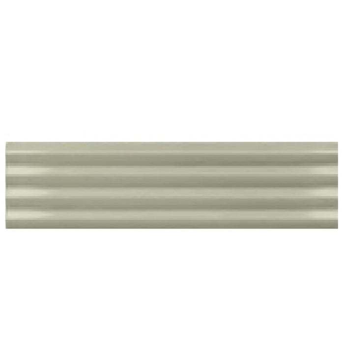 Rippled Brick 3D DECOR Tile | Tansy Green | Matt| 5cm x 20cm