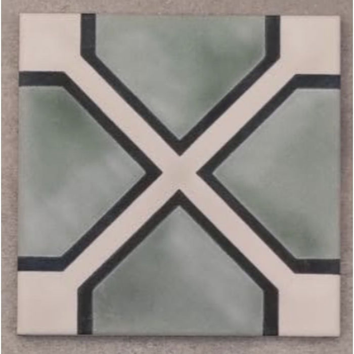 Holland Park Goliath Green Victorian Tile 20cm x 20cm