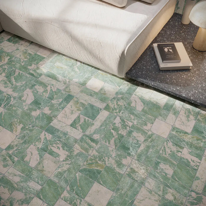 Giovanni Square Salvia Vintage Marble Wall & Floor Tiles 11cm x 11cm