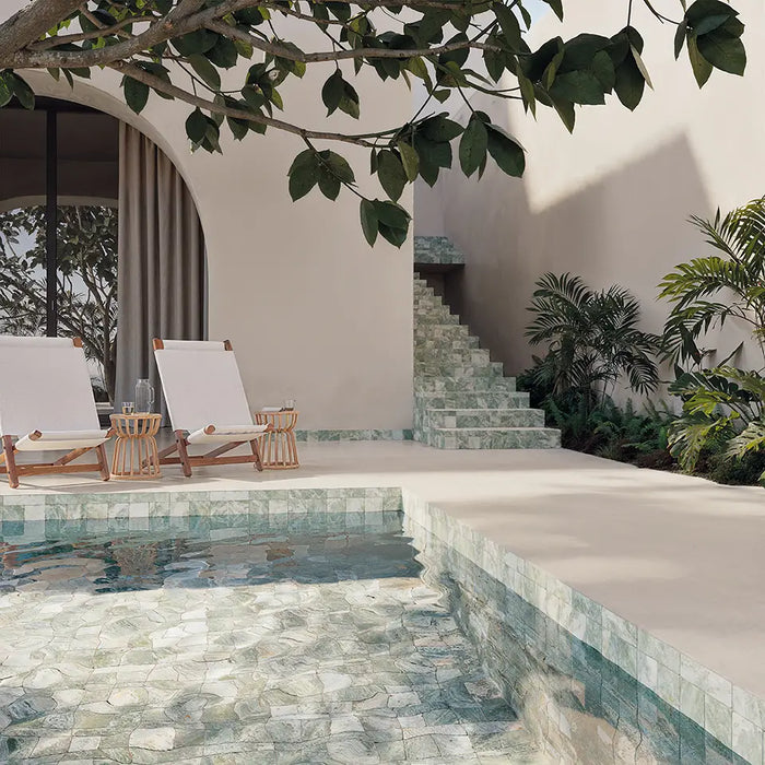 Giovanni Square Salvia Vintage Marble Wall & Floor Tiles 11cm x 11cm