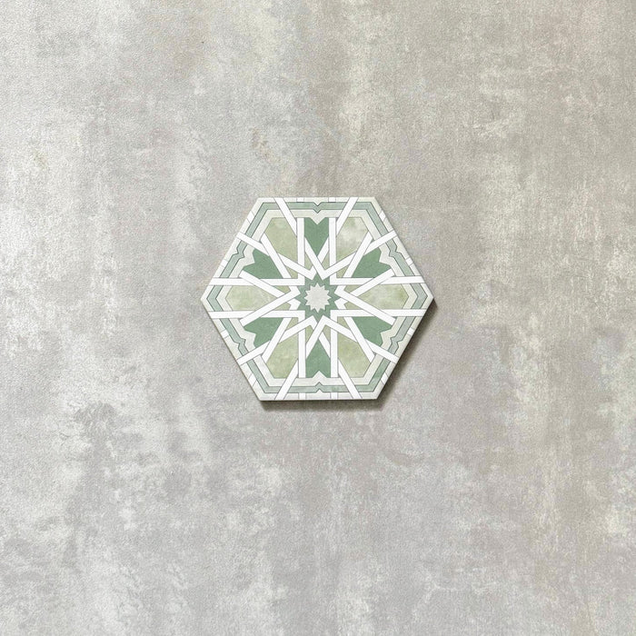 Mareshan Verde Green Pattern Hexagon