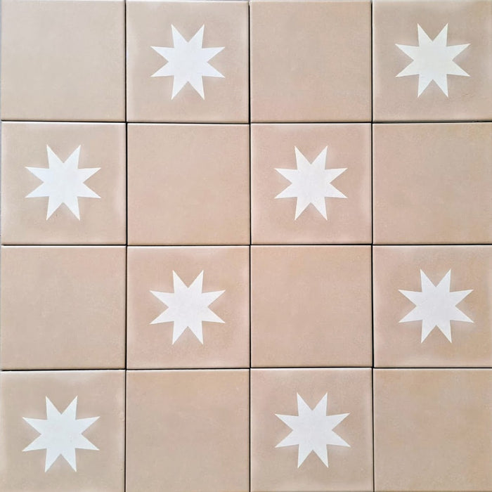 Hammamet Gold Base MINI Moroccan Porcelain Wall & Floor Tile 15cm x 15cm