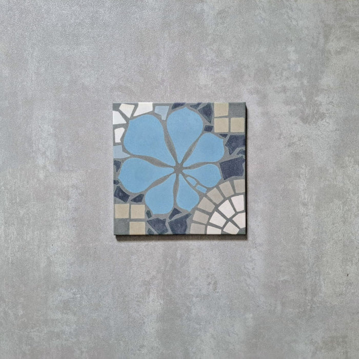 Bloom Tiles | Azul Blue | Moroccan Tiles | 20cm x 20cm FULL TILE SAMPLE