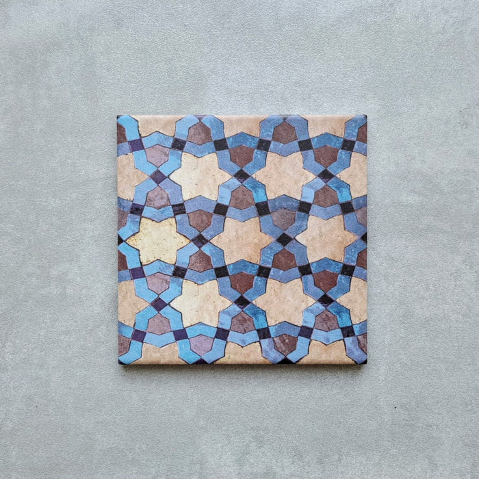 Pasha Melik | MINI Tile | Blue & Gold | 15cm x 15cm FULL TILE SAMPLE