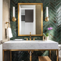 Izmir Green | Gloss Brick Tile | 6cm x 25cm