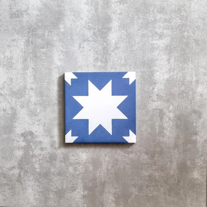 Kenitra Blue Star Moroccan 20cm x 20cm