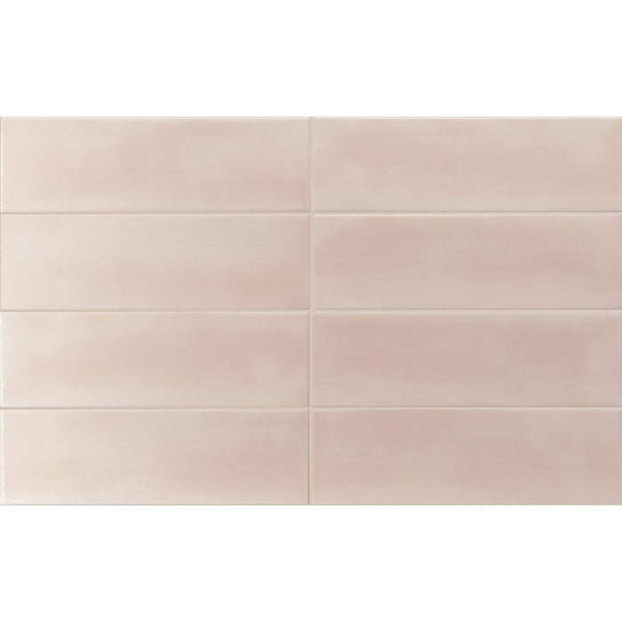Pink Rectangular Tiles Kyoto Brick Tile | Pink | Moroccan Handmade Tile Style | 6.5cm x 20cm ...