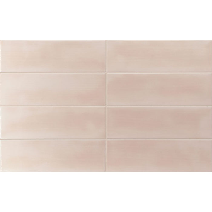 Kyoto Brick Pink Moroccan Handmade Style 6.5cm x 20cm FULL TILE SAMPLE