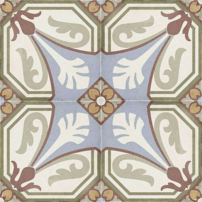 Europa Place Encaustic Style  Multicolour Tiles 20cm x 20cm