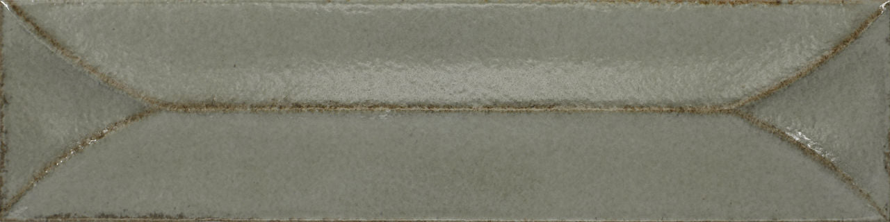 Kutani Decor Lichen Green Porcelain Wall Tiles 9.1cm x 37.5cm