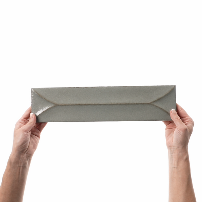 Kutani Decor Lichen Green Porcelain Wall Tiles 9.1cm x 37.5cm