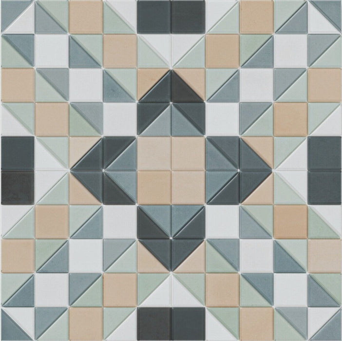 Belgravia Marina PLUS Mosaic Victorian style patterned Tiles 28cm x 28cm