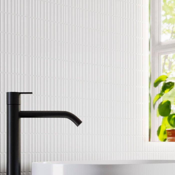 Pastelle DECOR White Gloss Wall Tiles 5cm x 25cm