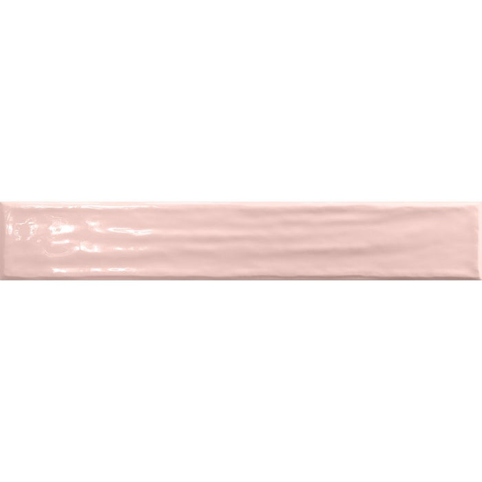 Pastelle Base Pink Gloss Wall Tiles 5cm x 25cm