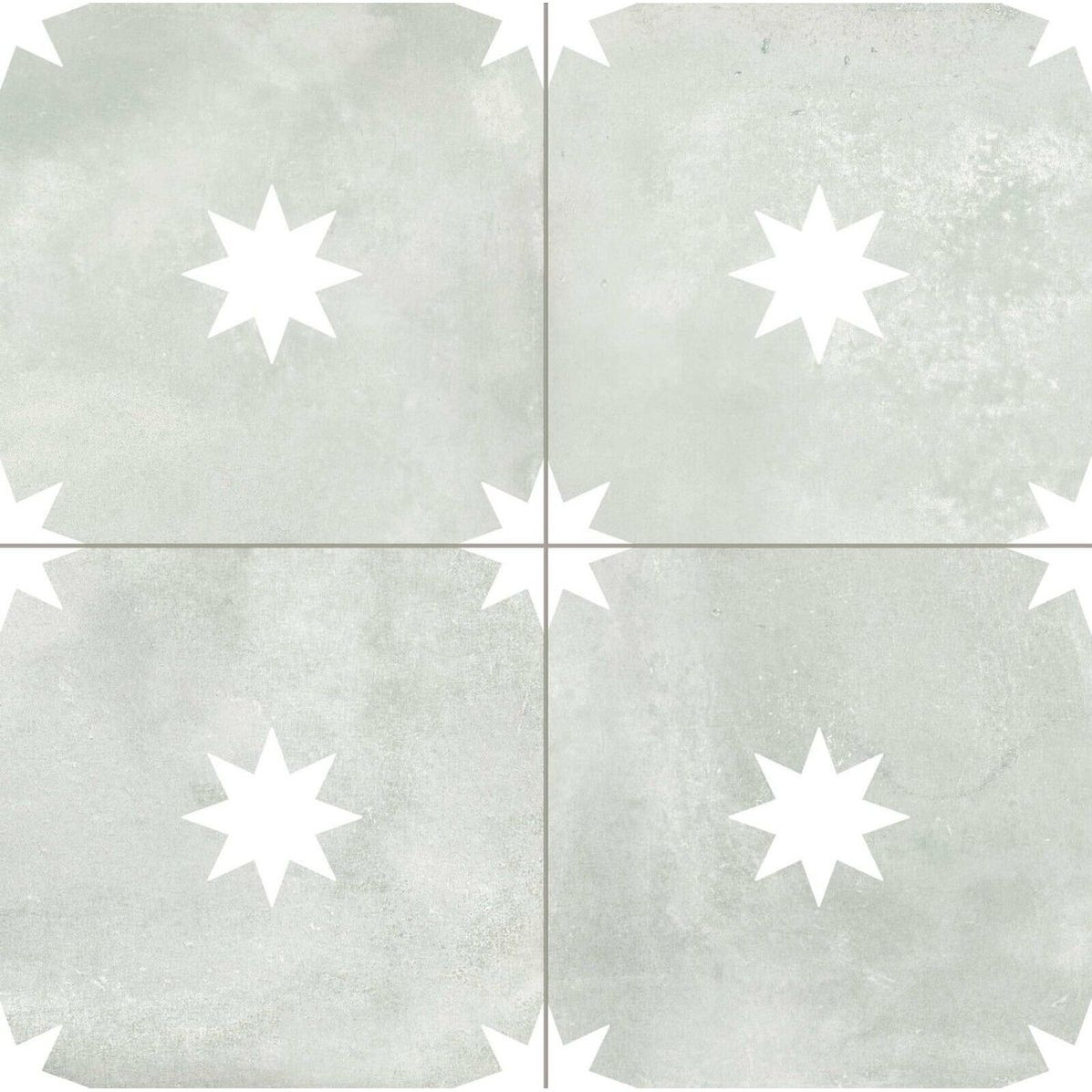 Starlight Sage Green Moroccan Patterned Porcelain Wall Floor Tiles 44c ...