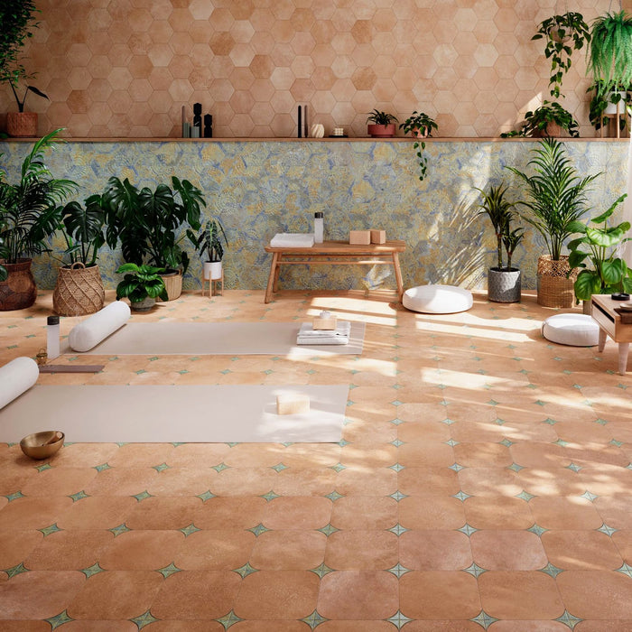 Odense Octagon Terracotta | 25cm x 25cm | Wall and Floor Tiles