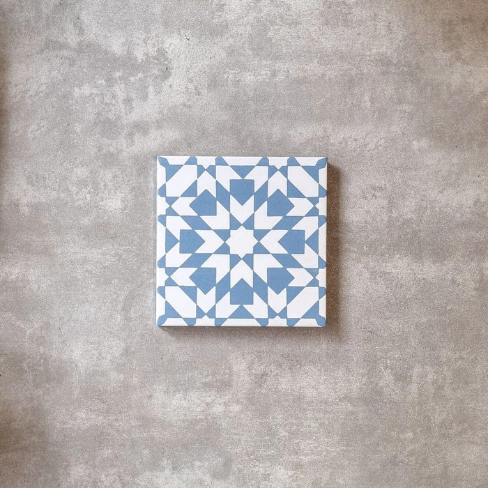 Taksim Blue Moroccan Wall & Floor Anti Slip Tiles 20cm x 20cm