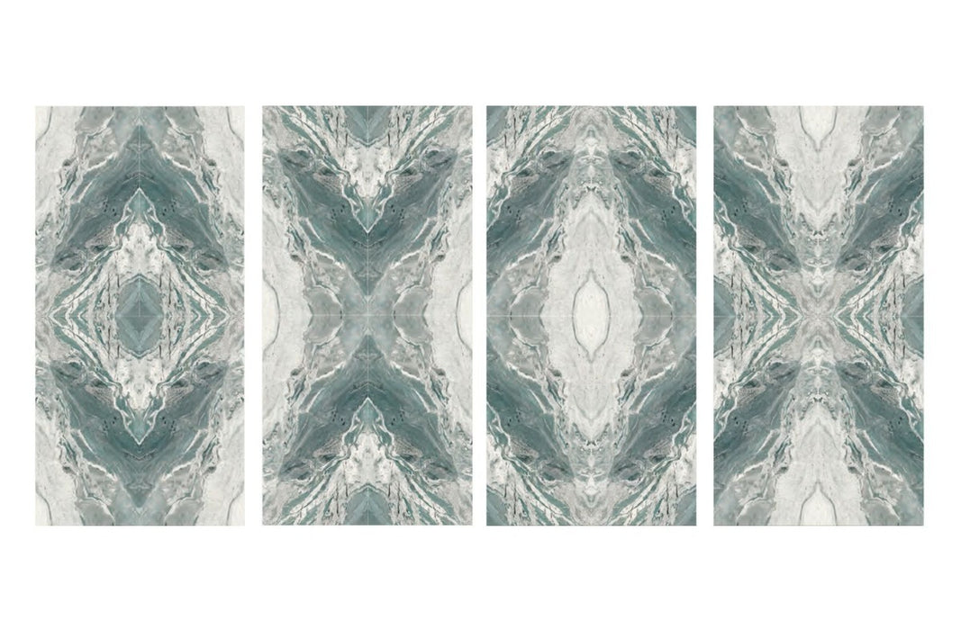 Pacific Green Marble Book Matched A and B 60cm x 120cm (cut piece 15cm x 30cm approx) CUT TILE SAMPLE