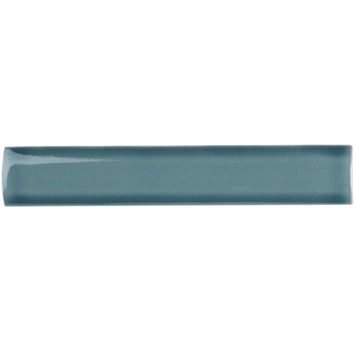 Calabria Pencil Trim Tile | River Blue | Crackle Glaze | Metro Border Tile | 2.5 x 15cm