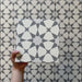 Video showcasing the Agraba Silver 20x20cm Moroccan tile, highlighting its soft grey and white geometric star pattern and matte finish — perfect for modern kitchens, bathrooms, and hallway floors.