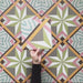 Video showcasing Cabana Star 20x20cm Moroccan-style ceramic tiles with a multicolour geometric star pattern, highlighting texture and vibrant design