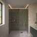 Bathroom featuring Agraba Natural 20x20cm Moroccan style ceramic floor tiles in warm neutral tones, creating a soft patterned surface ideal for kitchen floor tiles, hallway tiles, or decorative bathroom floors.