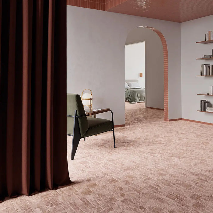 Giovanni Brick Rouge Vintage Marble Wall & Floor Tiles 5.4cm x 22cm