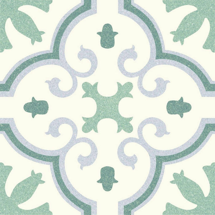 Savoy Victorian  Montecarlo Green Porcelain Wall & Floor Tile 25cm x 25cm