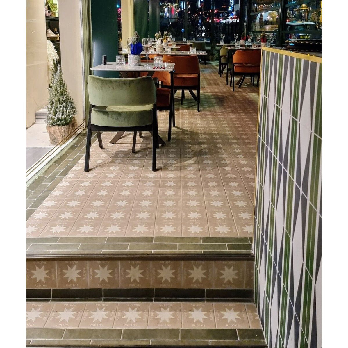Hammamet Gold Decor MINI Moroccan Porcelain Wall & Floor Tile 15cm x 1 ...
