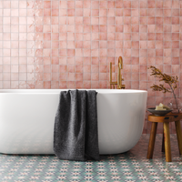 Beijing Rose Pink Square | Wall Tile | Moroccan Style | 10cm x 10cm