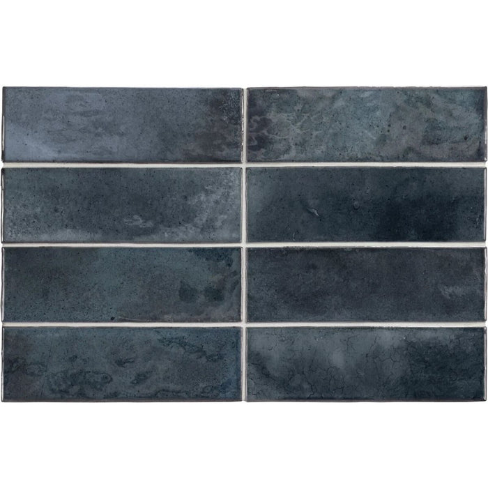 Beijing Brick Midnight Blue Moroccan Wall Tiles 5.1cm x 16.1cm FULL TILE SAMPLE